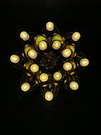 Large Lotus Multi Tea Light Holder (Black Gold Copper)