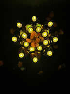 Large Lotus Multi Tea Light Holder (Black Gold Copper)