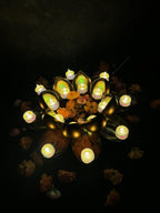 Large Lotus Multi Tea Light Holder (Black Gold Copper)