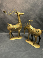 Deer Dhoop and Tea Light Holder Pair