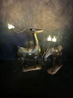 Deer Dhoop and Tea Light Holder Pair
