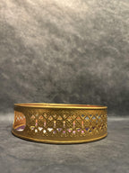 Circular Golden Tray With Pichwai Art Picture Set of 2