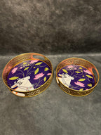 Circular Golden Tray With Pichwai Art Picture Set of 2