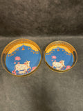 Circular Golden Tray With Pichwai Art Picture Set of 2