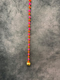 Bead Pom pom and Gold bell String