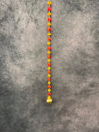 Bead Pom pom and Gold bell String