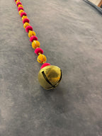 Bead Pom pom and Gold bell String