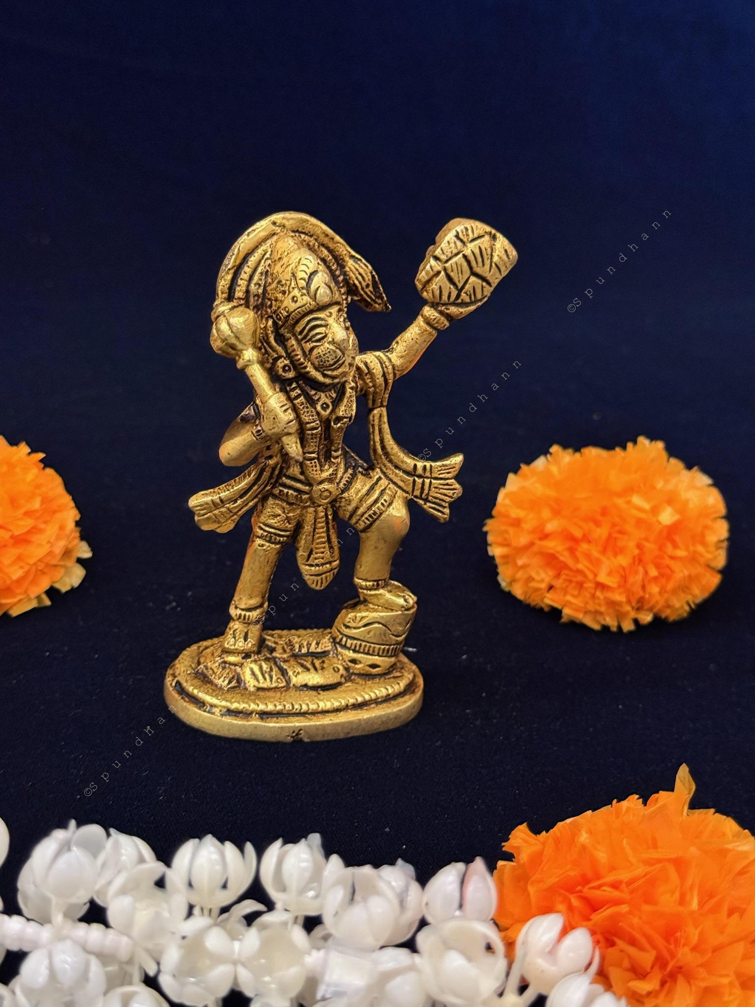Standing Hanuman Murti in Brass