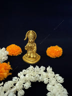 Hanuman Kneeling in Brass Murti