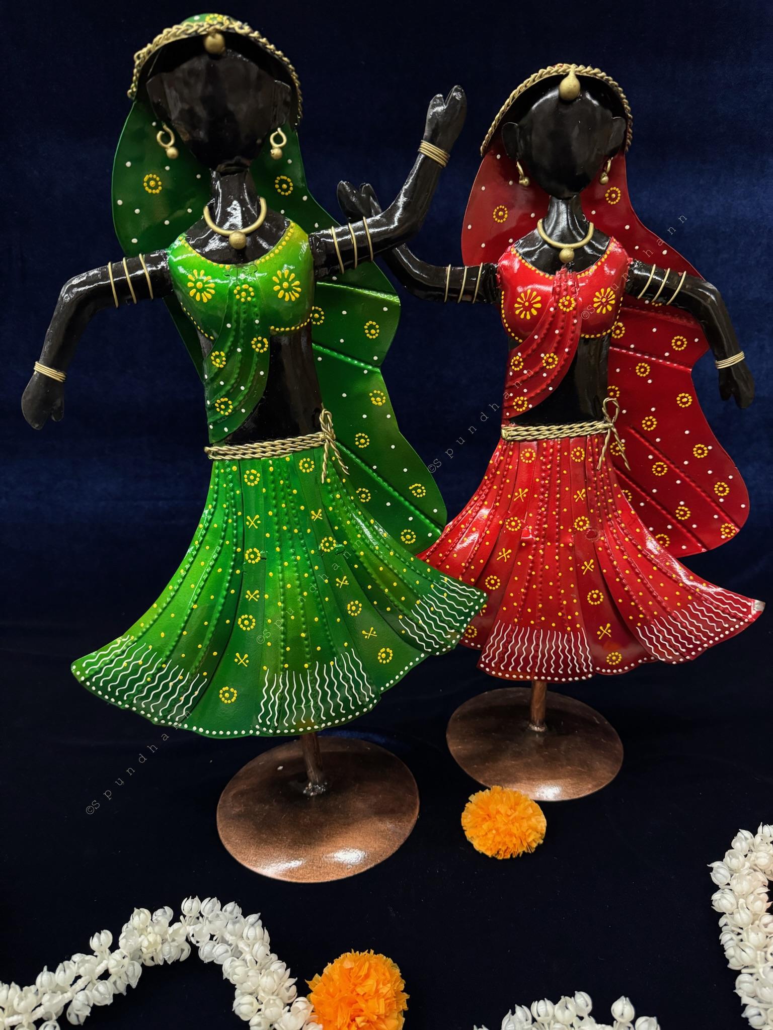 Dancing Tribal Figurine Set of 2