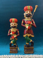 Wooden Handpainted Rajasthani Decorative Dwarpal (Pair)