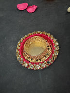 White Stone Studded Bangle Tea Light Holder