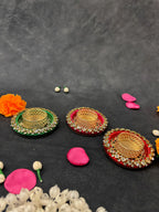White Stone Studded Bangle Tea Light Holder
