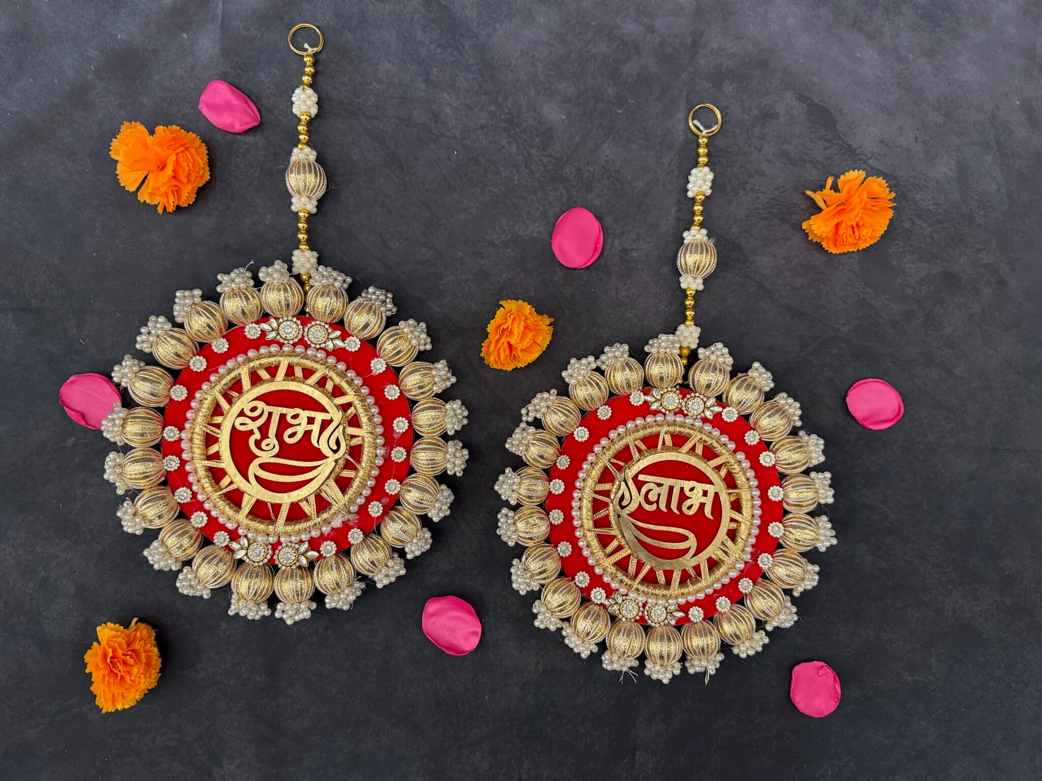 Shubh Labh with Gota Chakri (Pair)