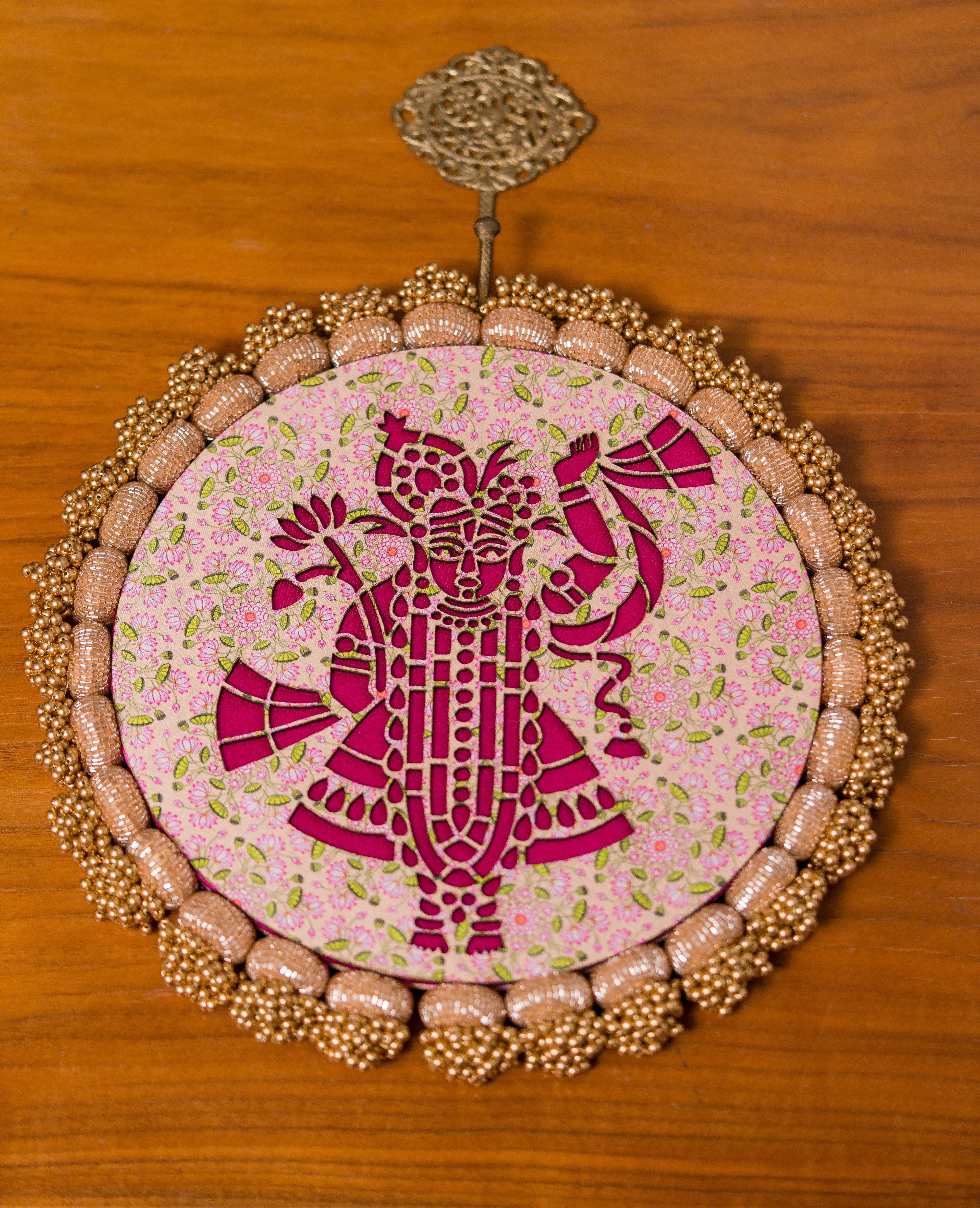 Shrinathji: Glass Beaded OG Inflorescence Divine Pichwai