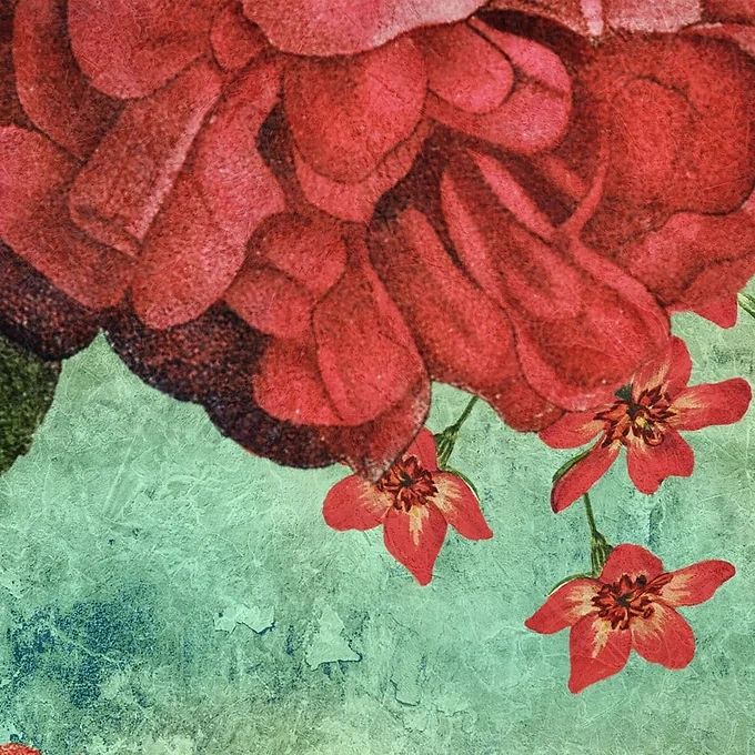 Life n Colors: Indian Hand Painted Look Floral Design Wallpaper