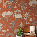 Life n Colors: 'Itihaas' - Stunning Retro Elephant Carriage Print Premium Wallpaper