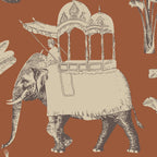 Life n Colors: 'Itihaas' - Stunning Retro Elephant Carriage Print Premium Wallpaper