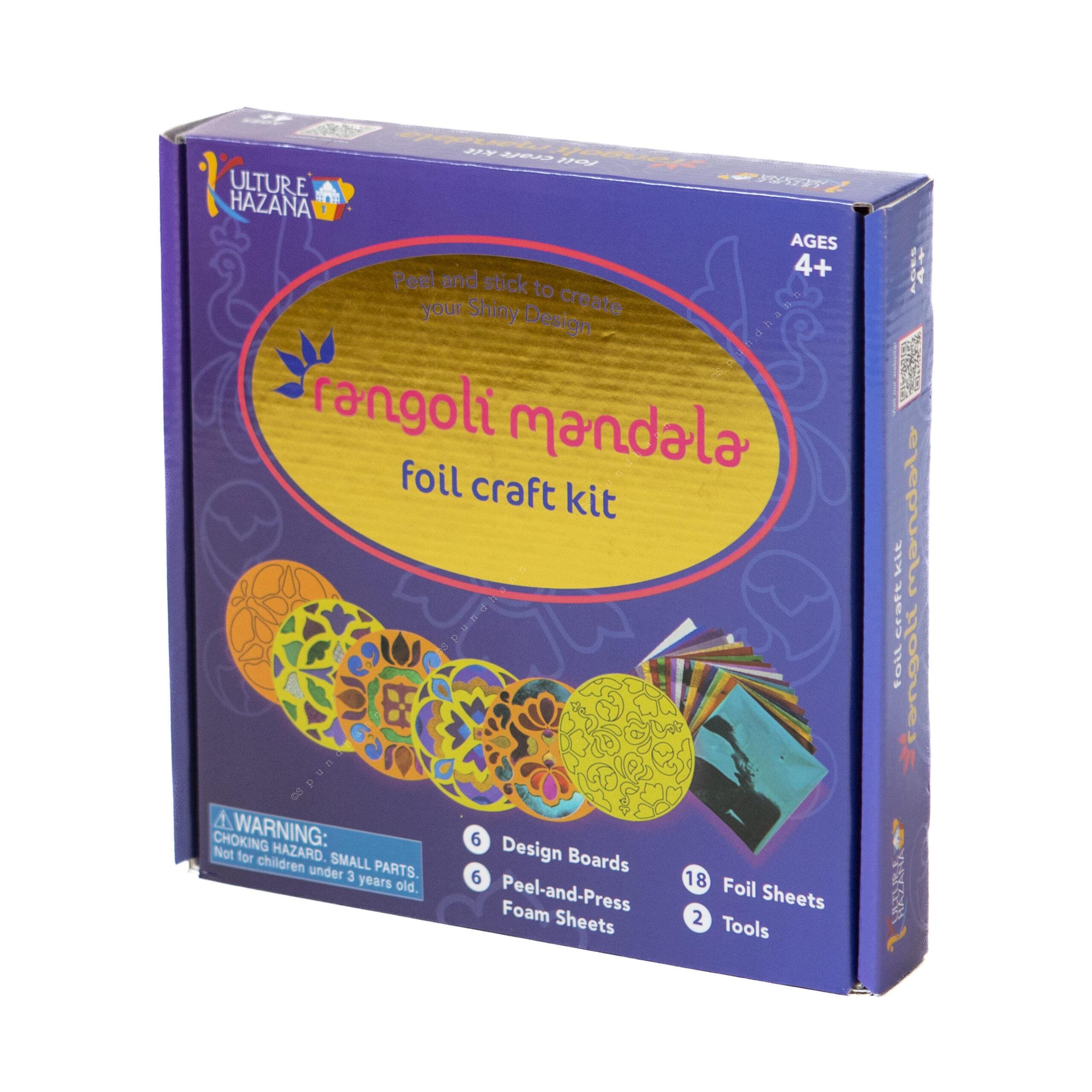 Foil Craft Kit Rangoli Mandala - Makes 6 Boards