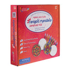 Make Your Own Rangoli Mandala Sand Art Kit - 4 cardboard coasters