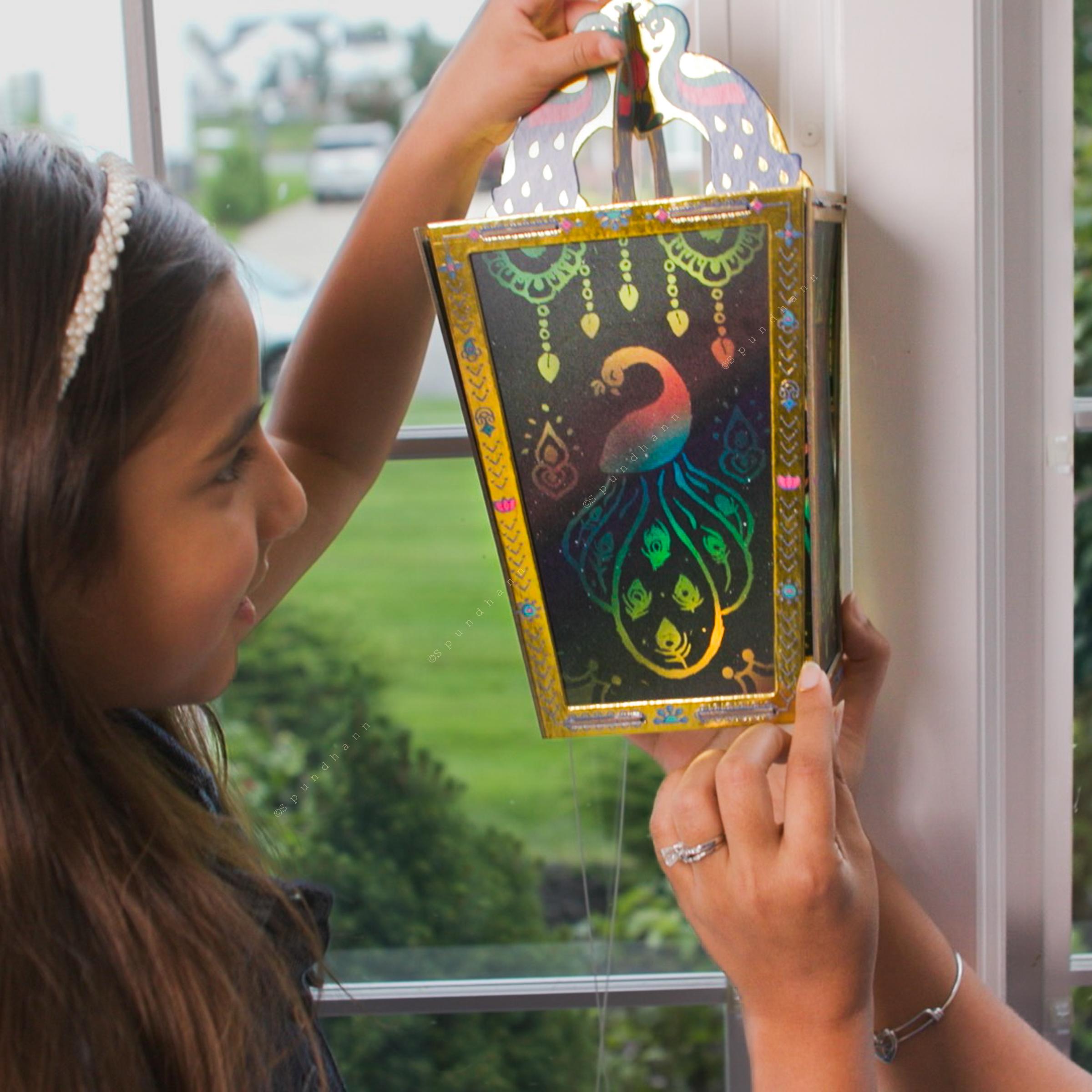 Rangoli Mandala Scratch Art Lantern Kit