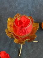 Lotus Standing Glass T Light