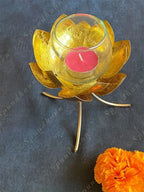 Lotus Standing Glass T Light