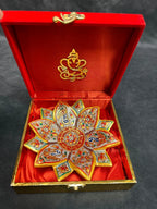 Meenakari Hand Painted Marble Flower With Gift Box