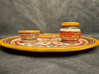 Meenakari Marble Pooja Thali
