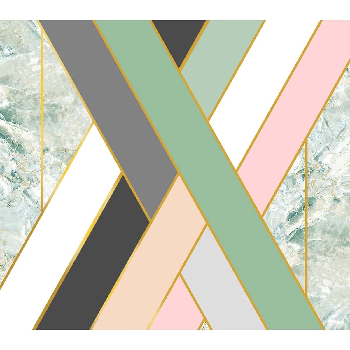 Life n Colors: Modern Geometric Print Art Wallpaper