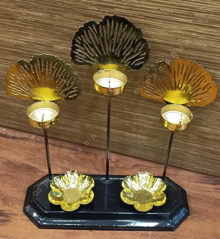 Triple Peacock Cutwork Standing Tea Light