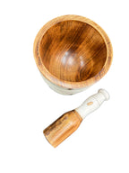 Aspen Mortar & Pestle Distressed White