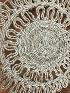Woven Round Mat Looped Edge (13) (Pack of 4)