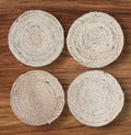 Braided Round Mat Natural Jute (14) (Pack of 4)