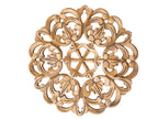 Carved Wooden Decorative Panel Square/Round (Set of 4)