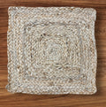 Handbraided Square Mat Rustic Tan (Pack of 4)