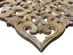 Carved Wooden Decorative Panel Square/Round (Set of 4)