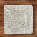 Braided Square Mat Natural (Pack of 4)