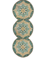 Aurora Beaded Runner Turquoise & Gold