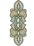 Regal Beaded Runner Teal Gold Finish