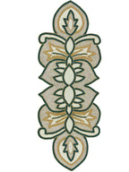 Regal Beaded Runner Teal Gold Finish