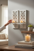 Morocco Arch Wall Candle Holder White (Set of 2)