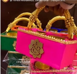 Wood Basket With Pearl Handle