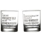 QUOTE WHISKEY GLASS SET OF 4
