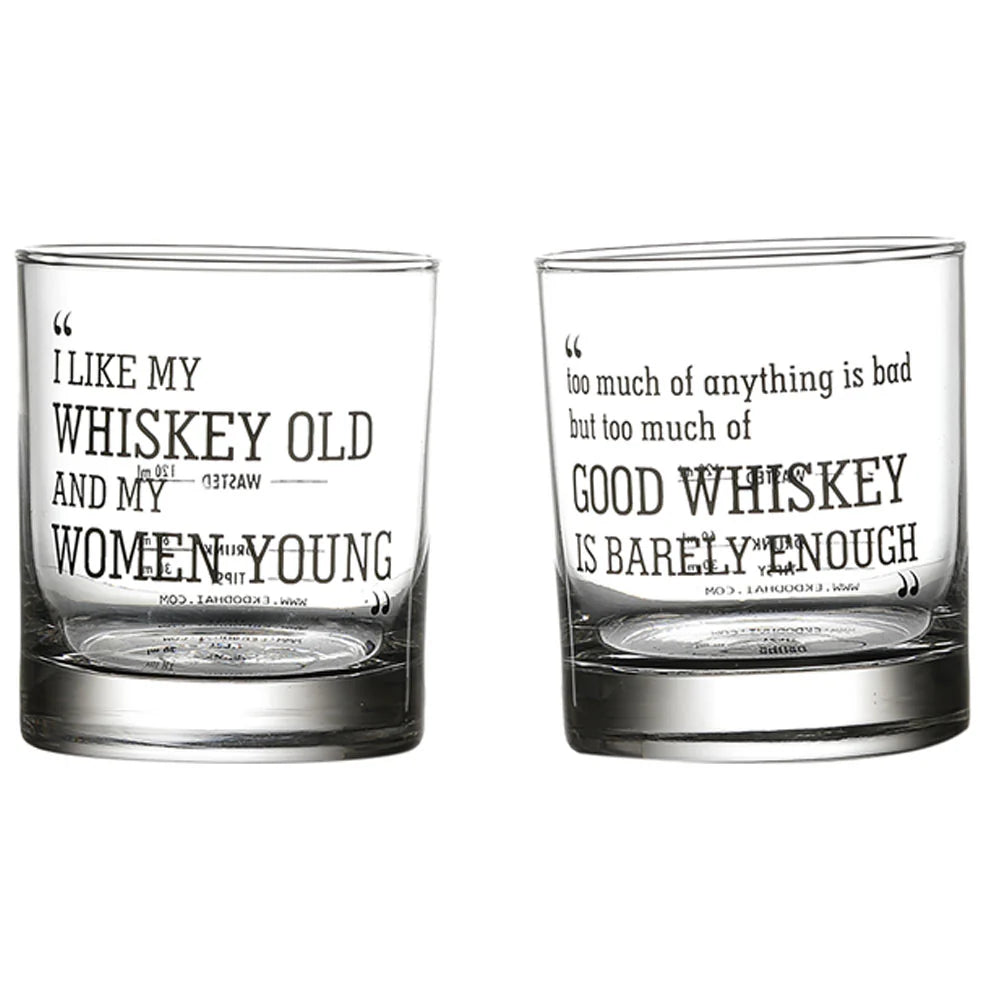QUOTE WHISKEY GLASS SET OF 4
