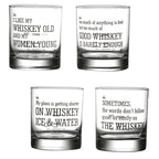 QUOTE WHISKEY GLASS SET OF 4