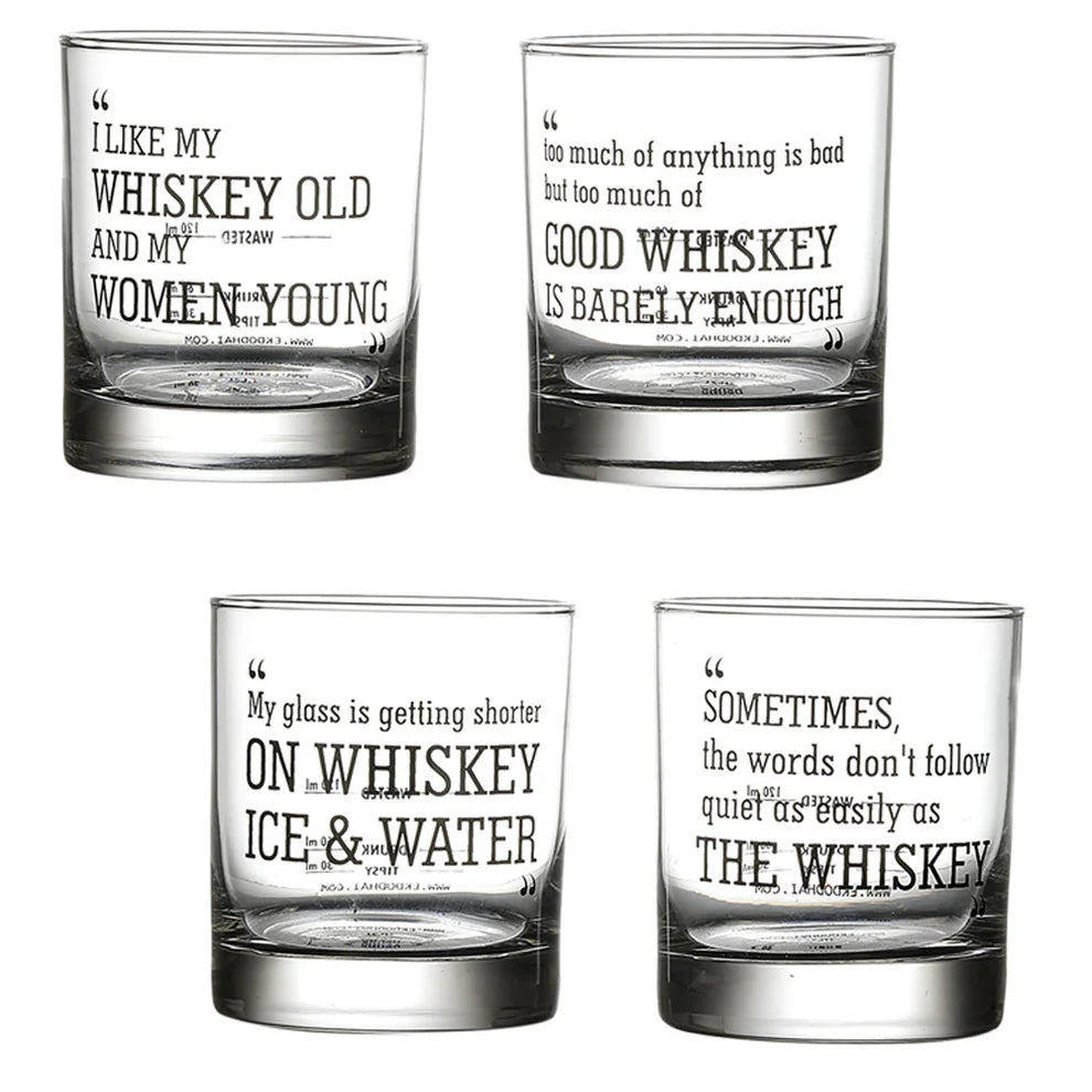 QUOTE WHISKEY GLASS SET OF 4