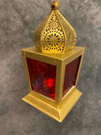 Stained Square Golden Lanterns