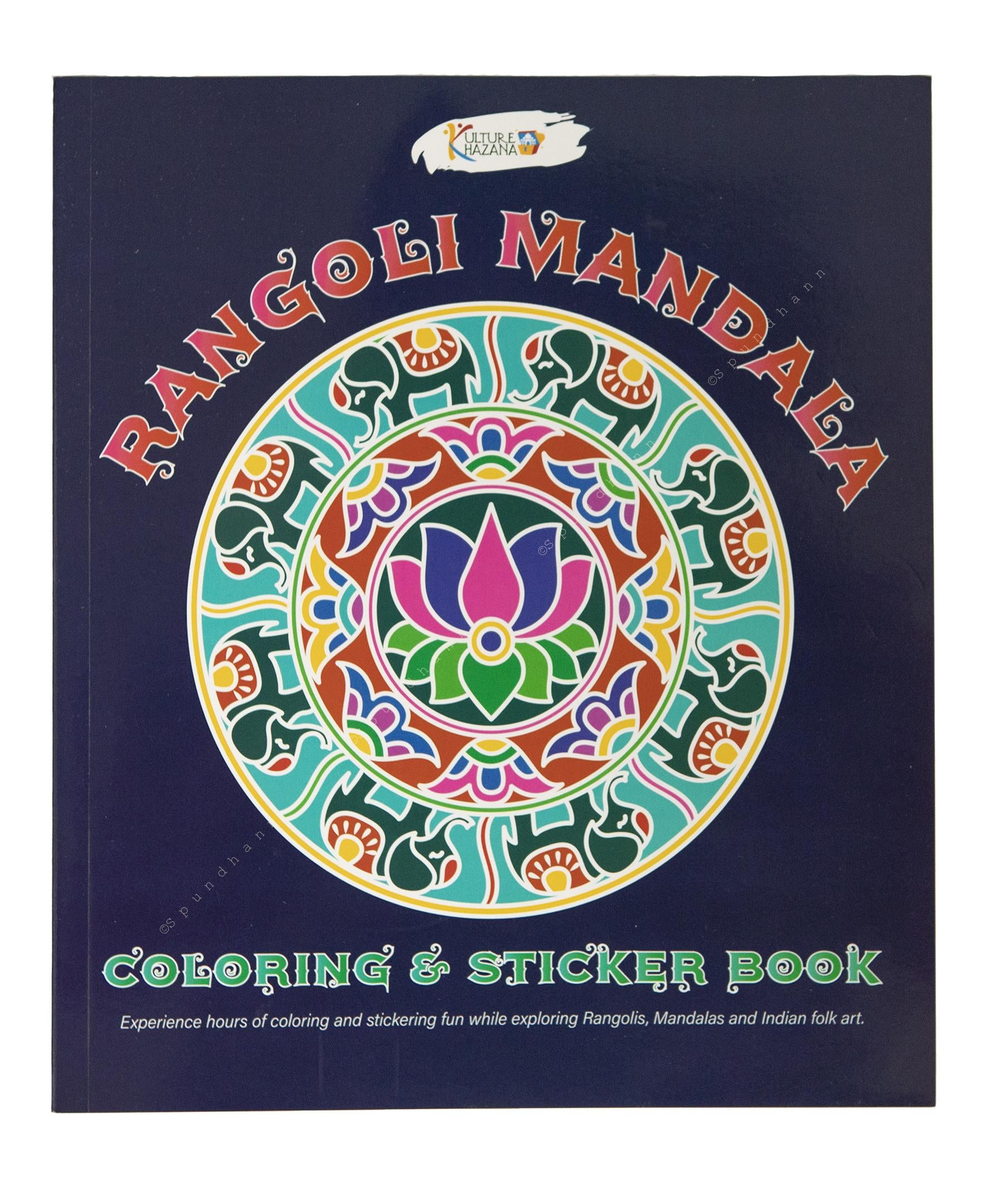 Rangoli Mandala Coloring & Sticker Book