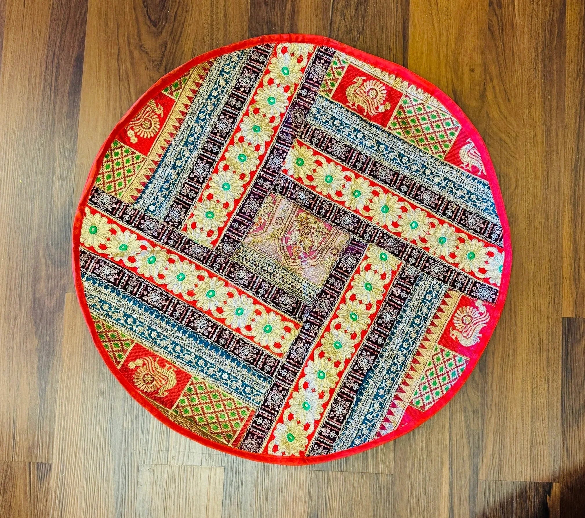 Round Handcrafted Designer Rangoli Mat